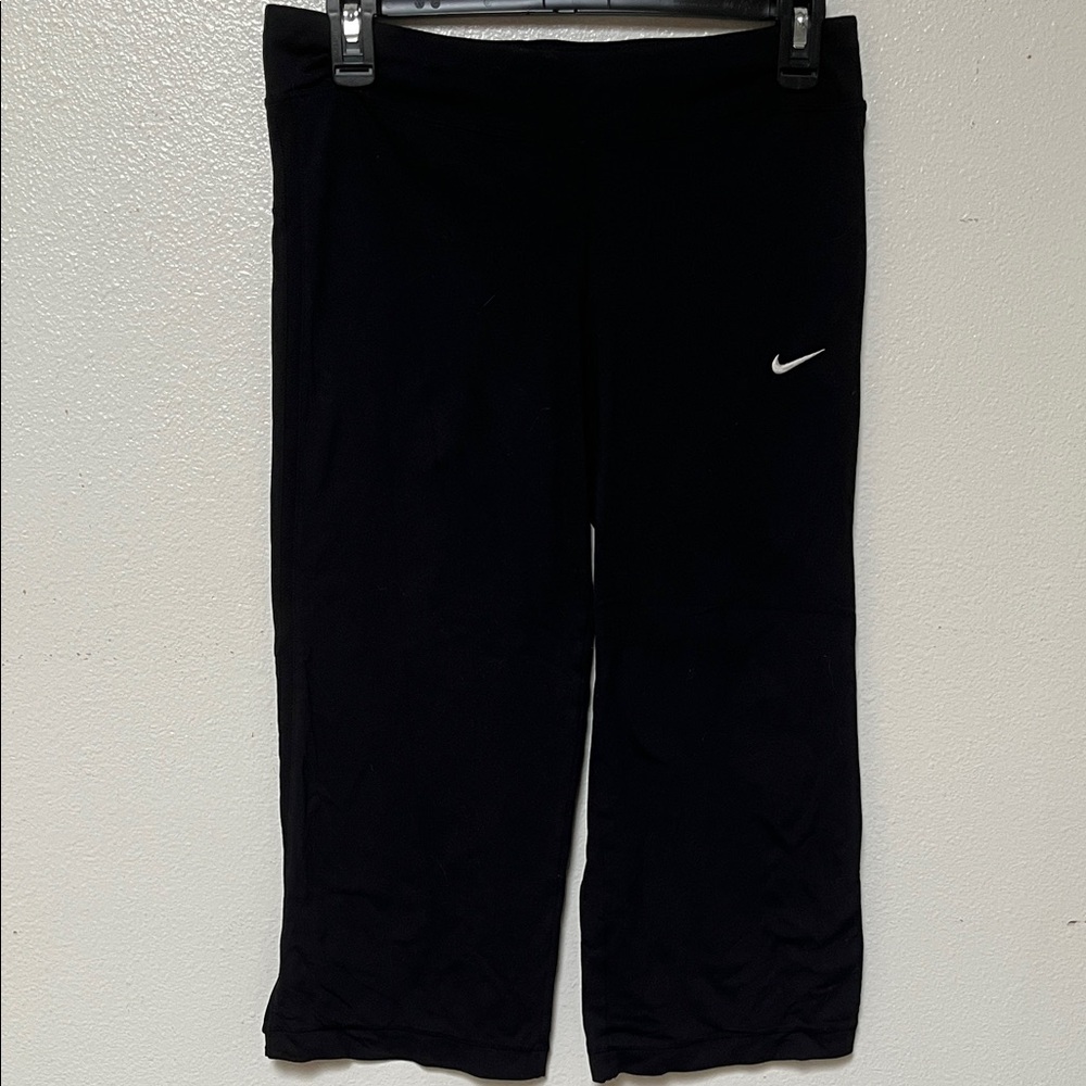 Nike Black Capris with White Swoosh